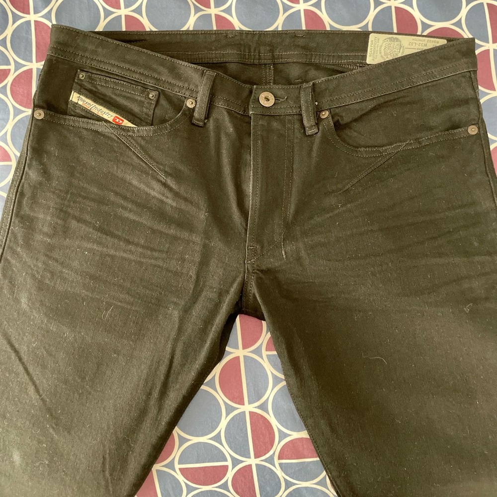 Diesel Slim-Skinny Black Jeans Size 32x32